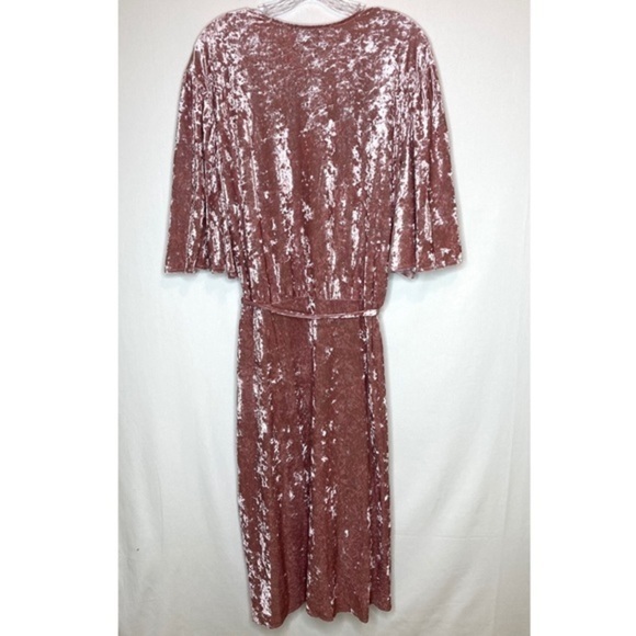 NWT Alexia Admor crushed velvet rose wrap dress 2X - Picture 6 of 10